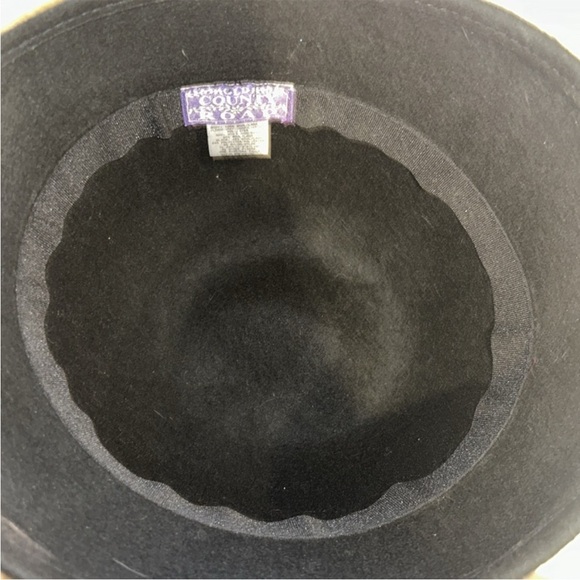 Black Cloche Hat with Floral Accents - Picture 5 of 5